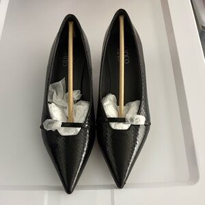 Franco Sarto Black Textured Heels